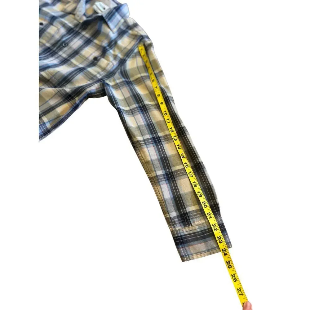 THE NORTH FACE MENS LONG SLEEVE BUTTON DOWN PLAID FLANNEL SIZE M